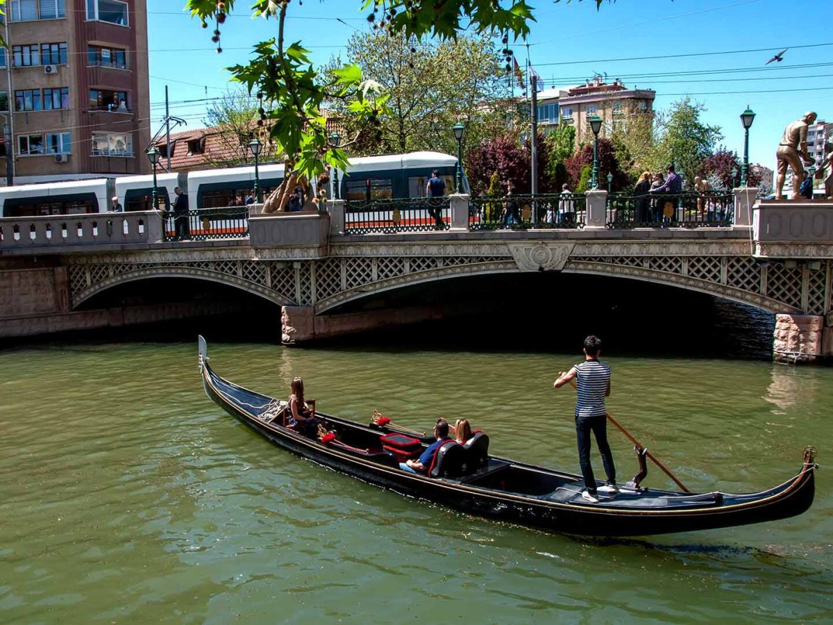 Eskisehir, traditional Turkish houses and city parks, the most beautiful city in Turkey.