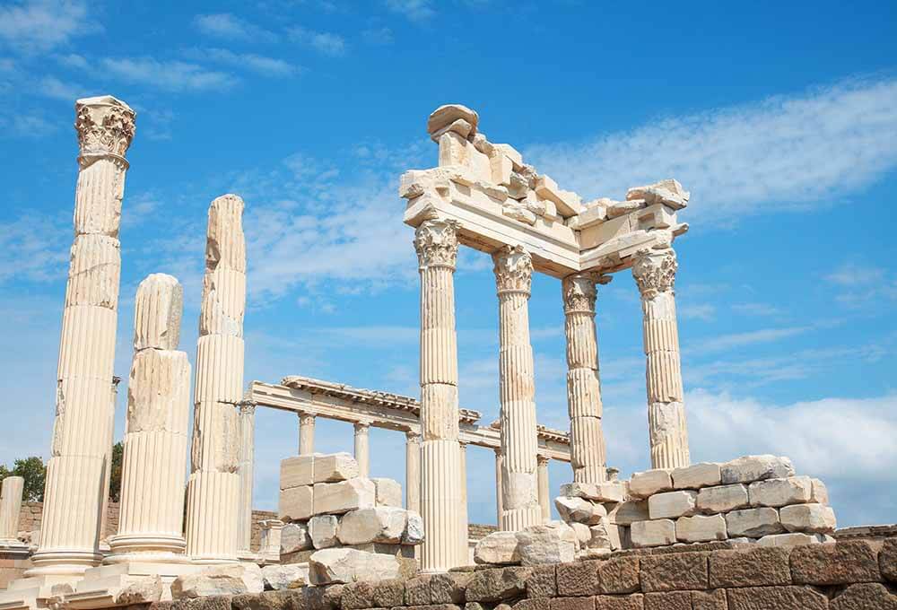 Amphitheater of ancient greek city knidos in Datca, Turkey.