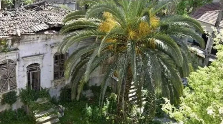 Aerial view of the old Hahamhane building, which also housed the İzmir Chief Rabbinate office.