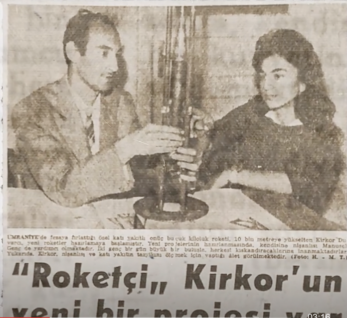 Rocketman Kirkor Usta and his fiancée Manusenk Genç