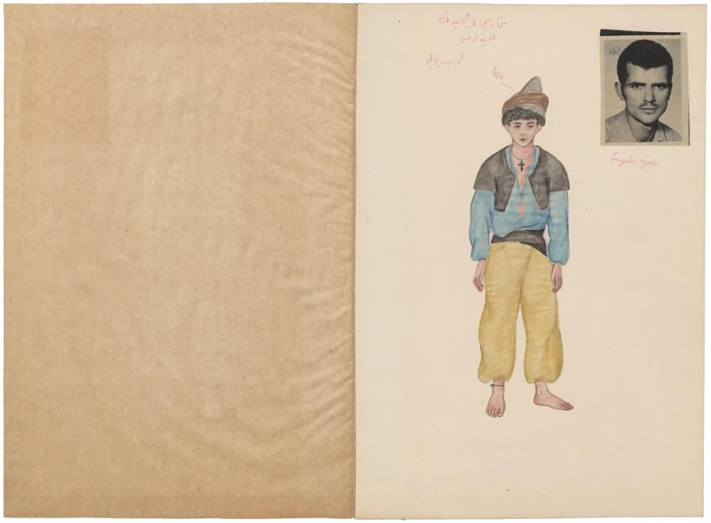 Above is an archival sketch—one of many figurative works that complemented Koçu’s narrative. This visual element reflects how he built the encyclopedia as both text and image, blending sources, sketches, and aesthetics.