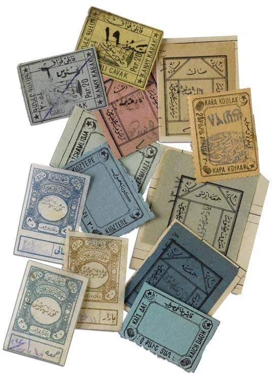 Stamps prepared for spring waters